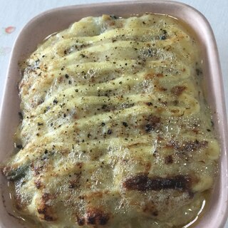 雑炊のじゃがいも焼き